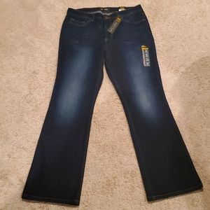LEE Women's Blue Jeans. Regular Fit Bootcut Mid Rise, Size: 10 Petite